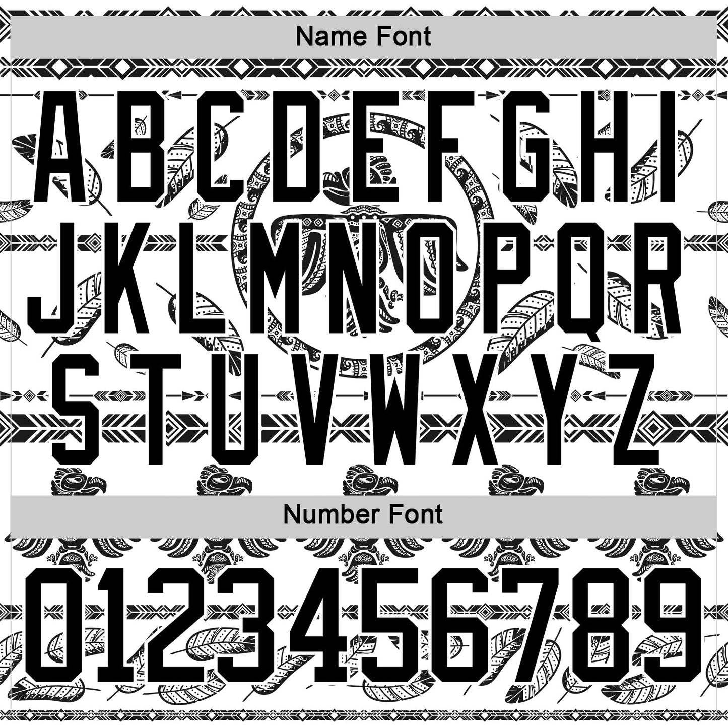 Custom White Black 3D Pattern Native Americans Tribal Indigenous People Hockey Lace Neck Jersey view 7