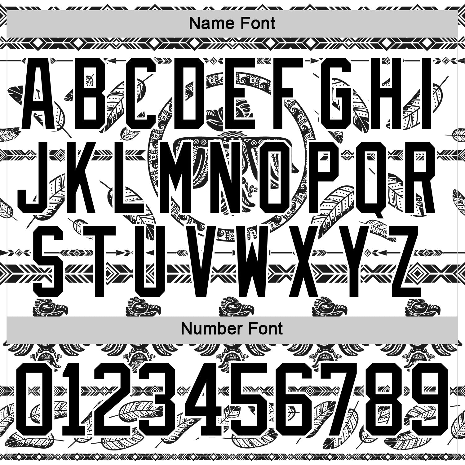 Custom White Black 3D Pattern Native Americans Tribal Indigenous People Hockey Lace Neck Jersey view 7