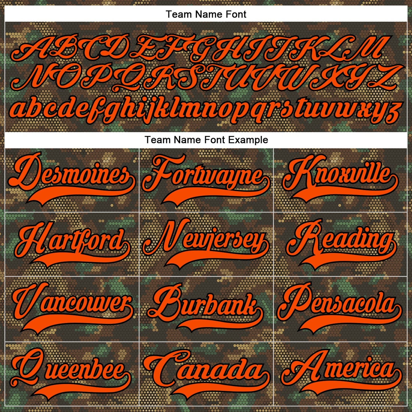 Custom Camo Orange-Black 3D Camouflage Grunge Digital Hockey Lace Neck Jersey view 6