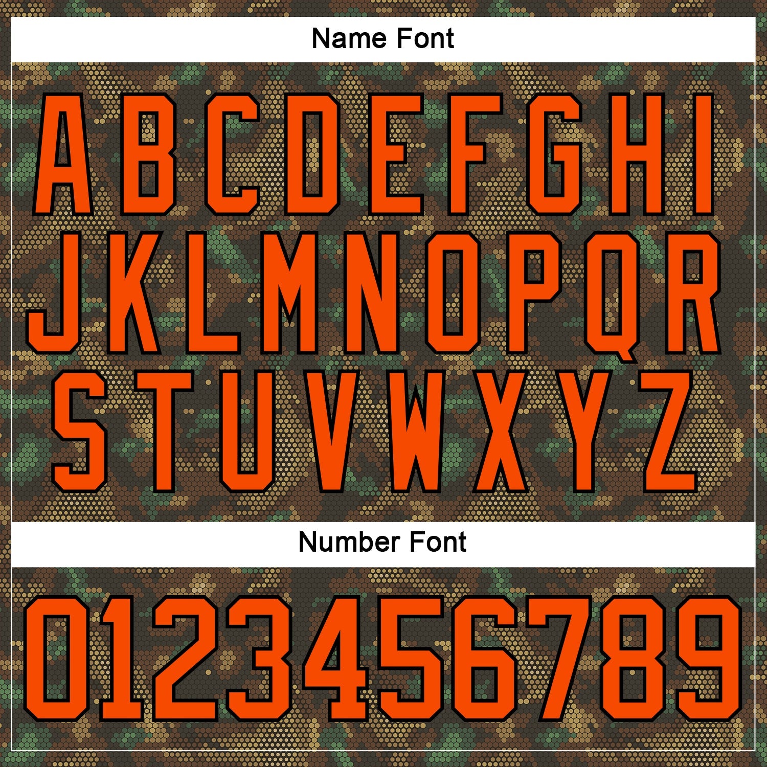 Custom Camo Orange-Black 3D Camouflage Grunge Digital Hockey Lace Neck Jersey view 7