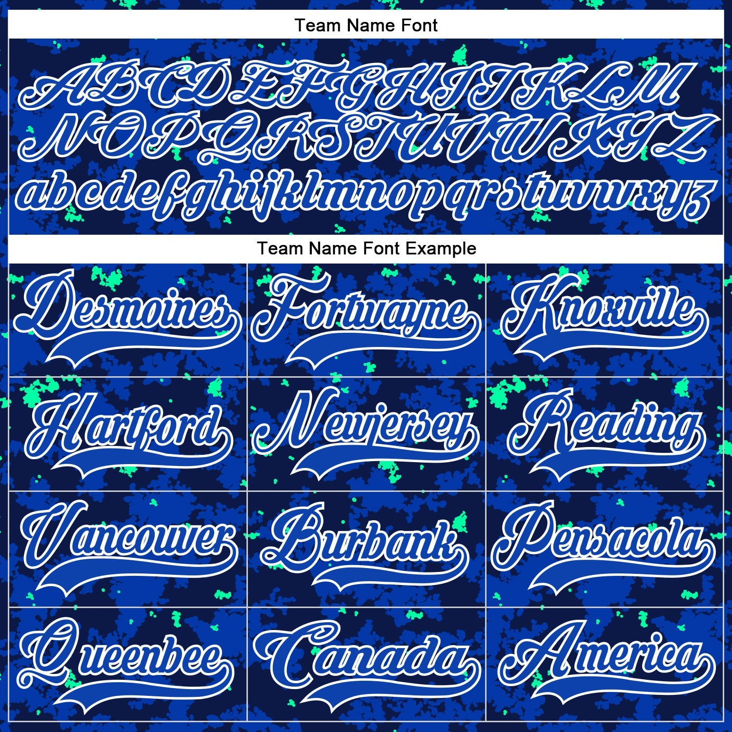 Custom Camo Thunder Blue Navy Green-White 3D Camouflage Flame Hockey Lace Neck Jersey view 6