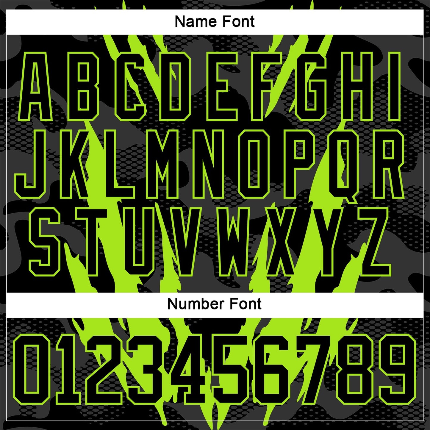 Custom Camo Black-Neon Green 3D Camouflage Hockey Lace Neck Jersey view 7