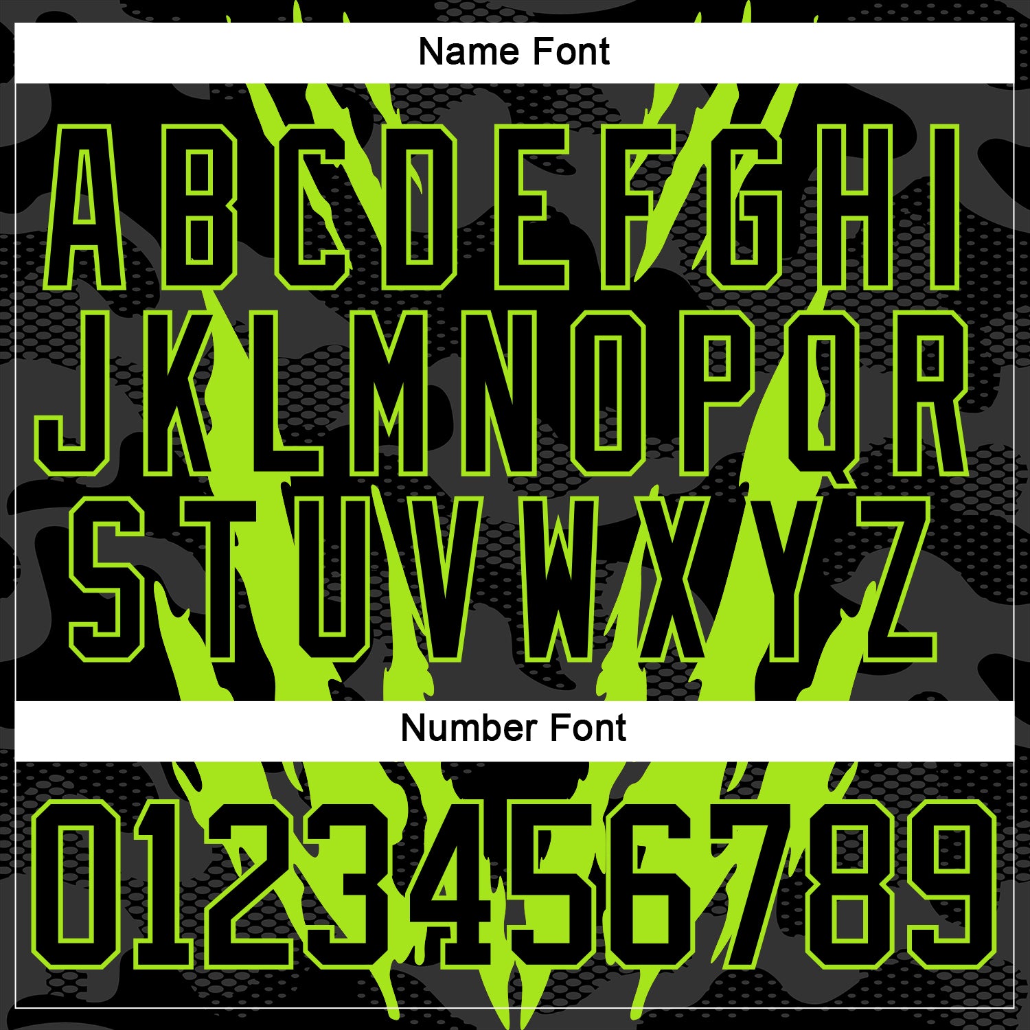 Custom Camo Black-Neon Green 3D Camouflage Hockey Lace Neck Jersey view 7