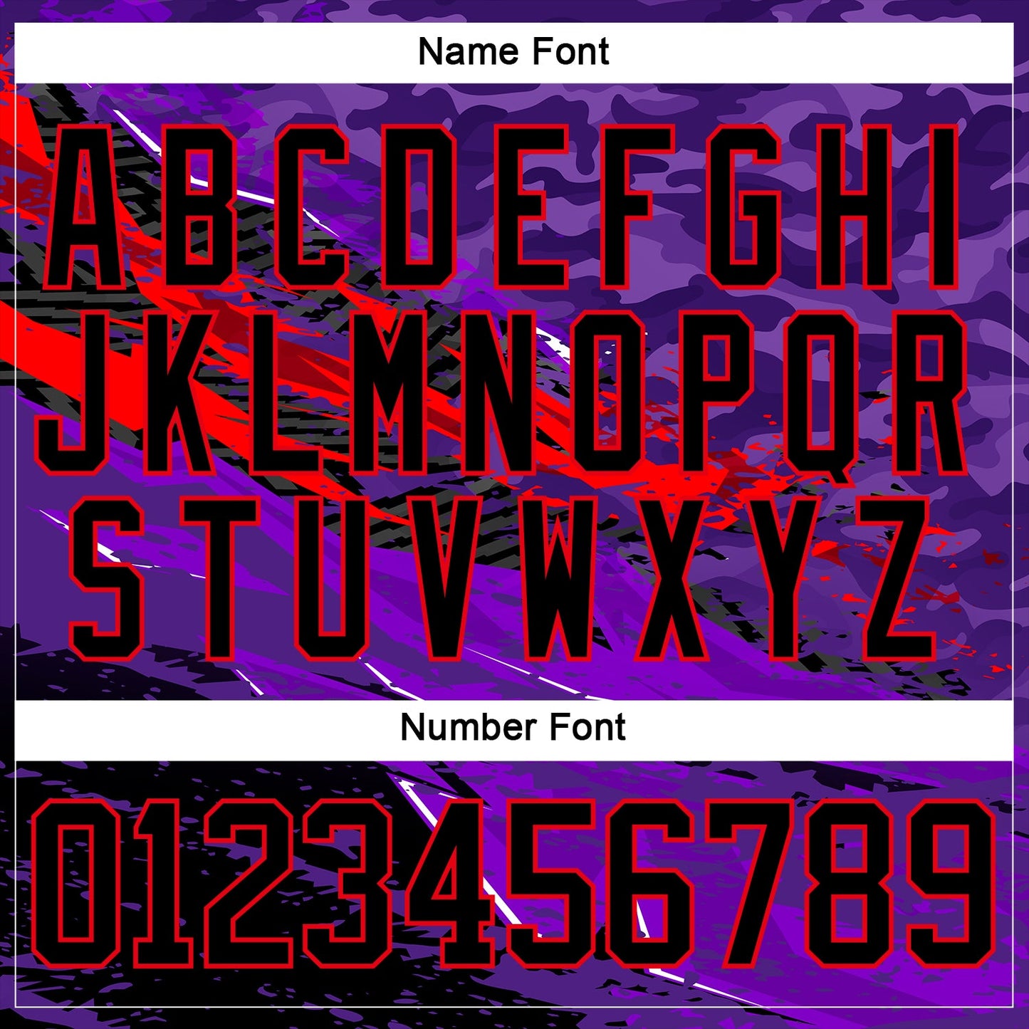 Custom Camo Black Purple-Fire Red 3D Camouflage Grunge Hockey Lace Neck Jersey view 7
