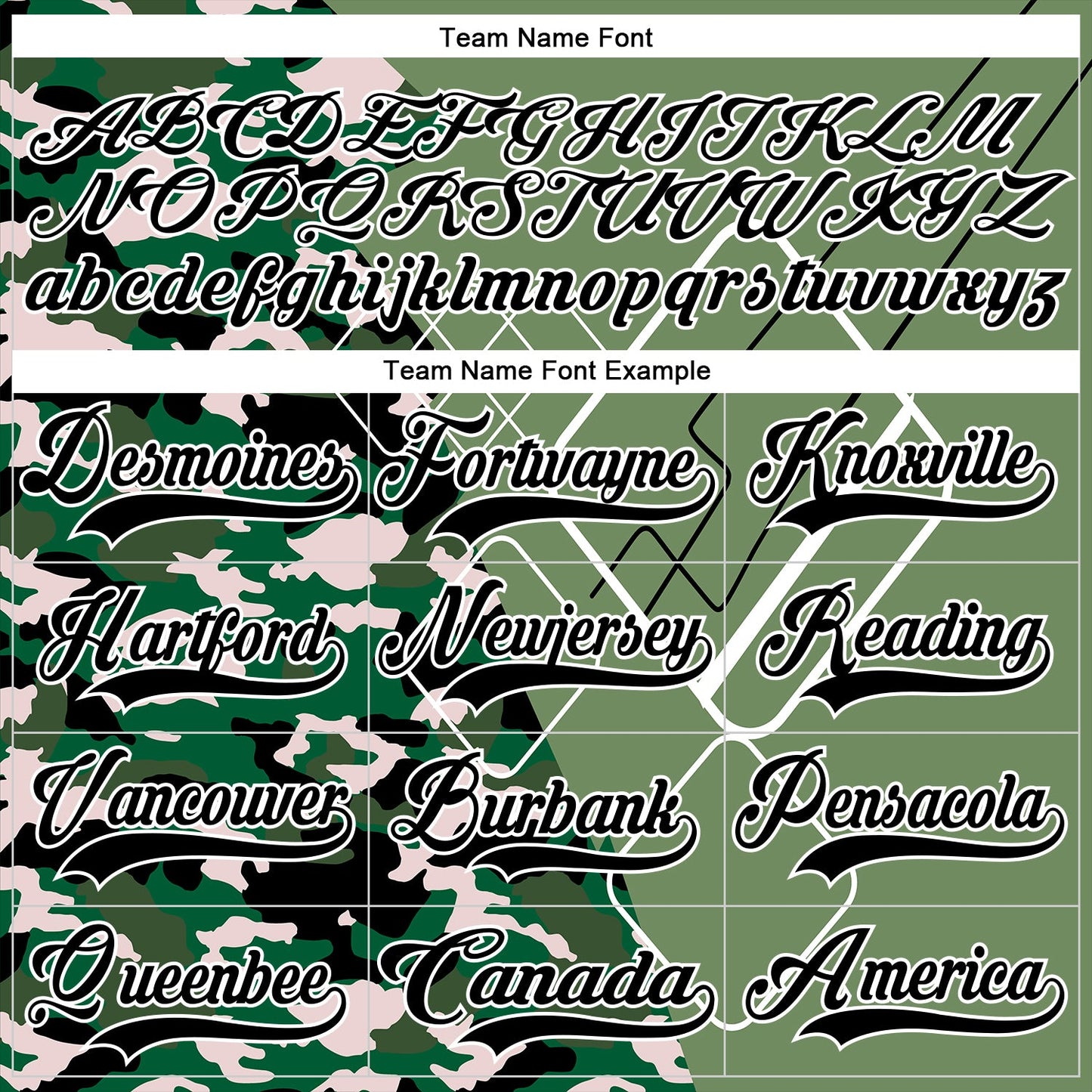 Custom Camo Black Green-White 3D Camouflage Geometric Hockey Lace Neck Jersey view 6