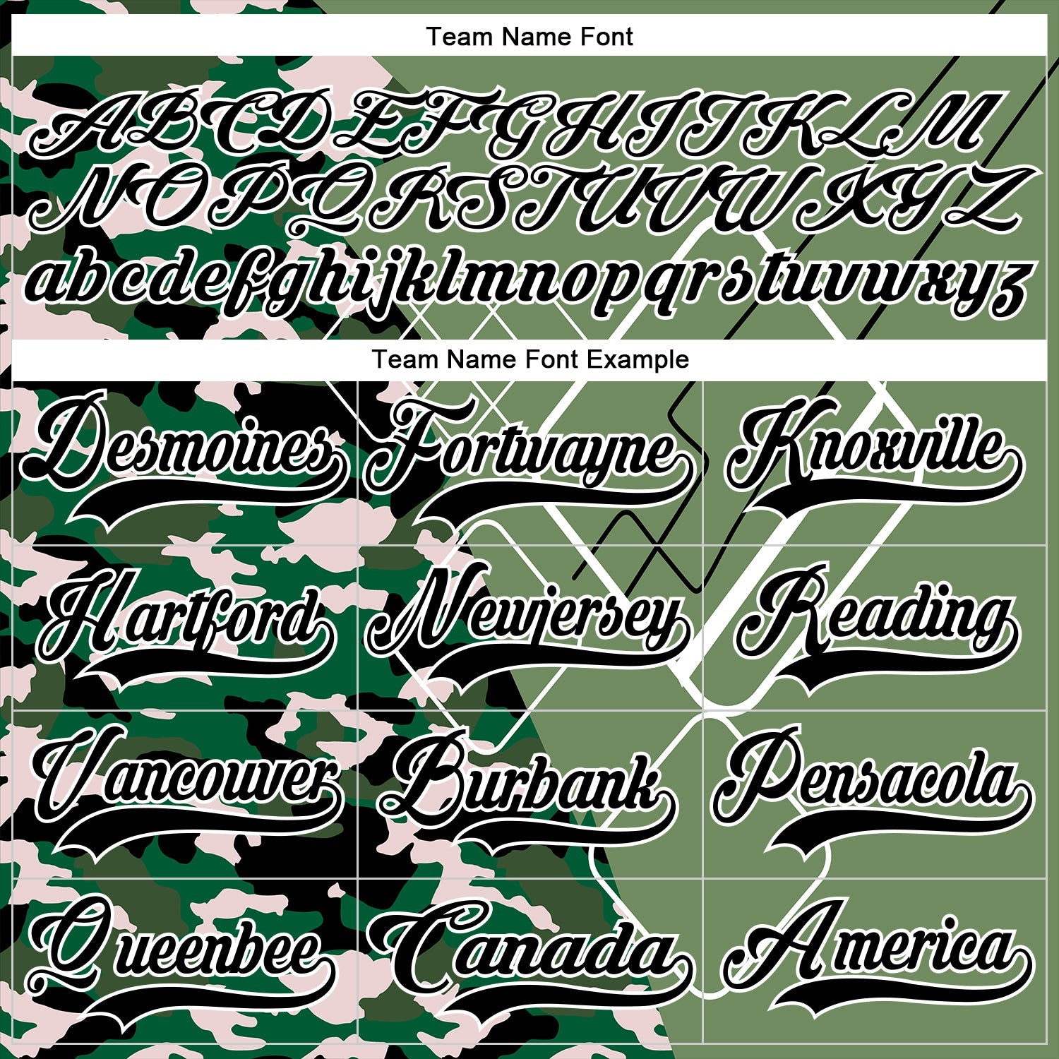 Custom Camo Black Green-White 3D Camouflage Geometric Hockey Lace Neck Jersey view 6