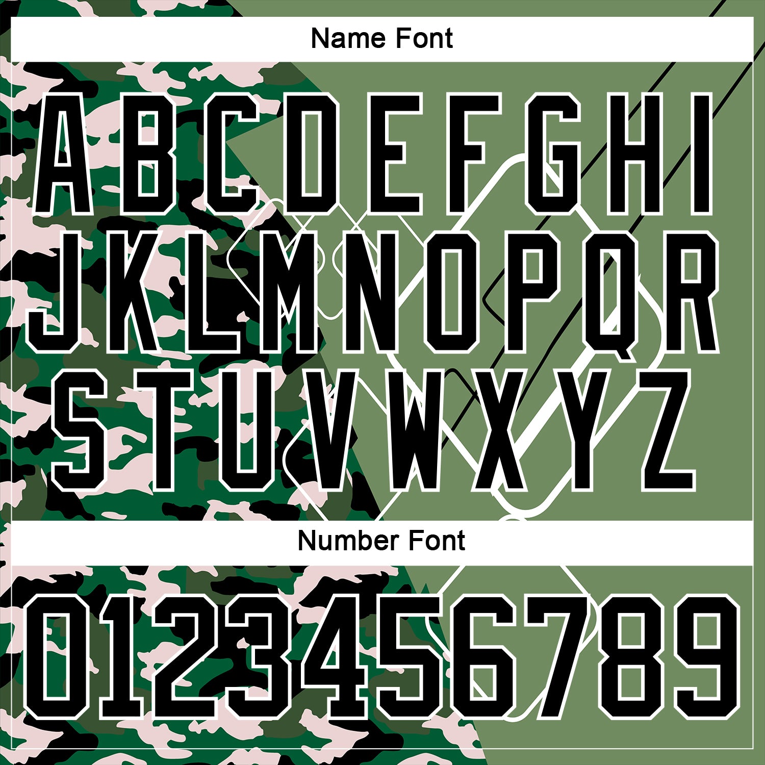 Custom Camo Black Green-White 3D Camouflage Geometric Hockey Lace Neck Jersey view 7