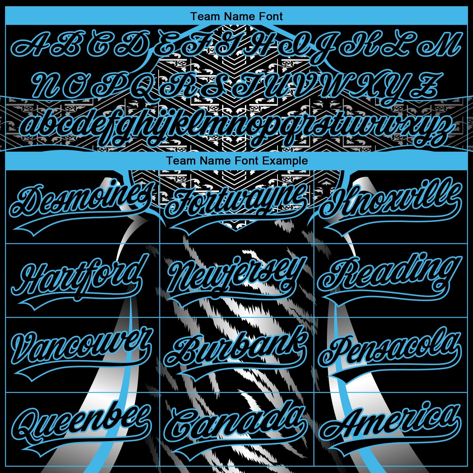 Custom Stitched Black Sky Blue-White E-sports Pattern Pullover Sweatshirt Hoodie view 5