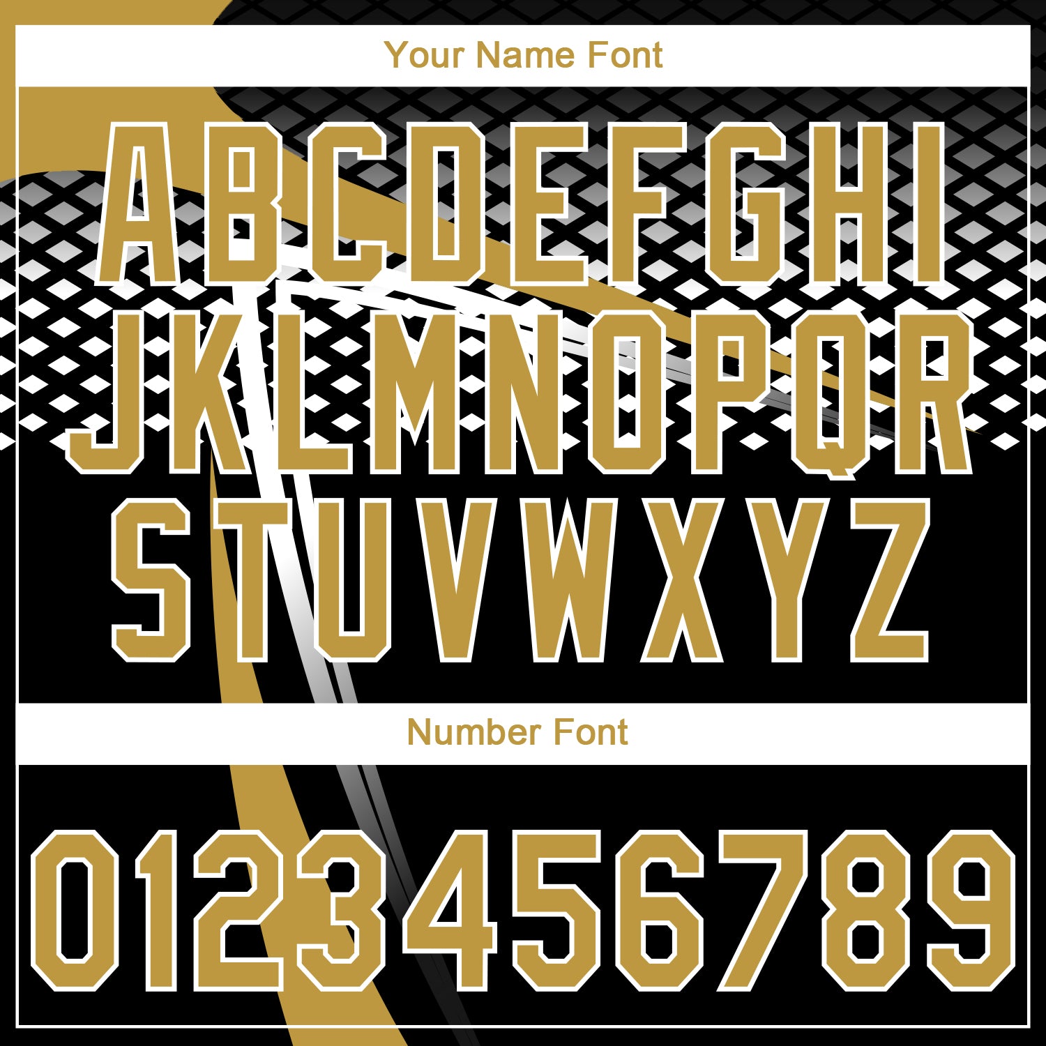 Custom Stitched Old Gold Black-White E-sports Pattern Pullover Sweatshirt Hoodie view 6