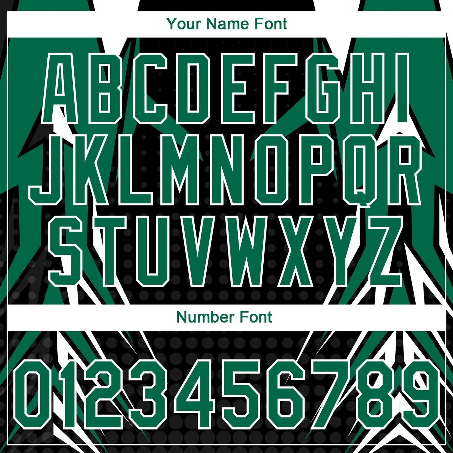Custom Stitched Kelly Green Black-White E-sports Pattern Pullover Sweatshirt Hoodie view 6