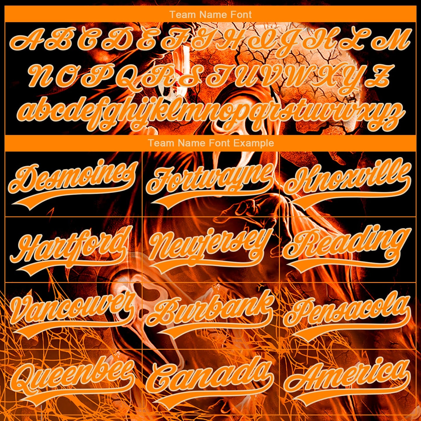 Custom Stitched Black Bay Orange-City Cream Skull Pattern Pullover Sweatshirt Hoodie view 5