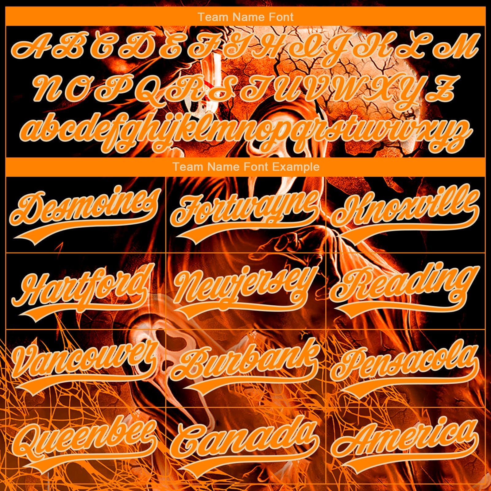 Custom Stitched Black Bay Orange-City Cream Skull Pattern Pullover Sweatshirt Hoodie view 5