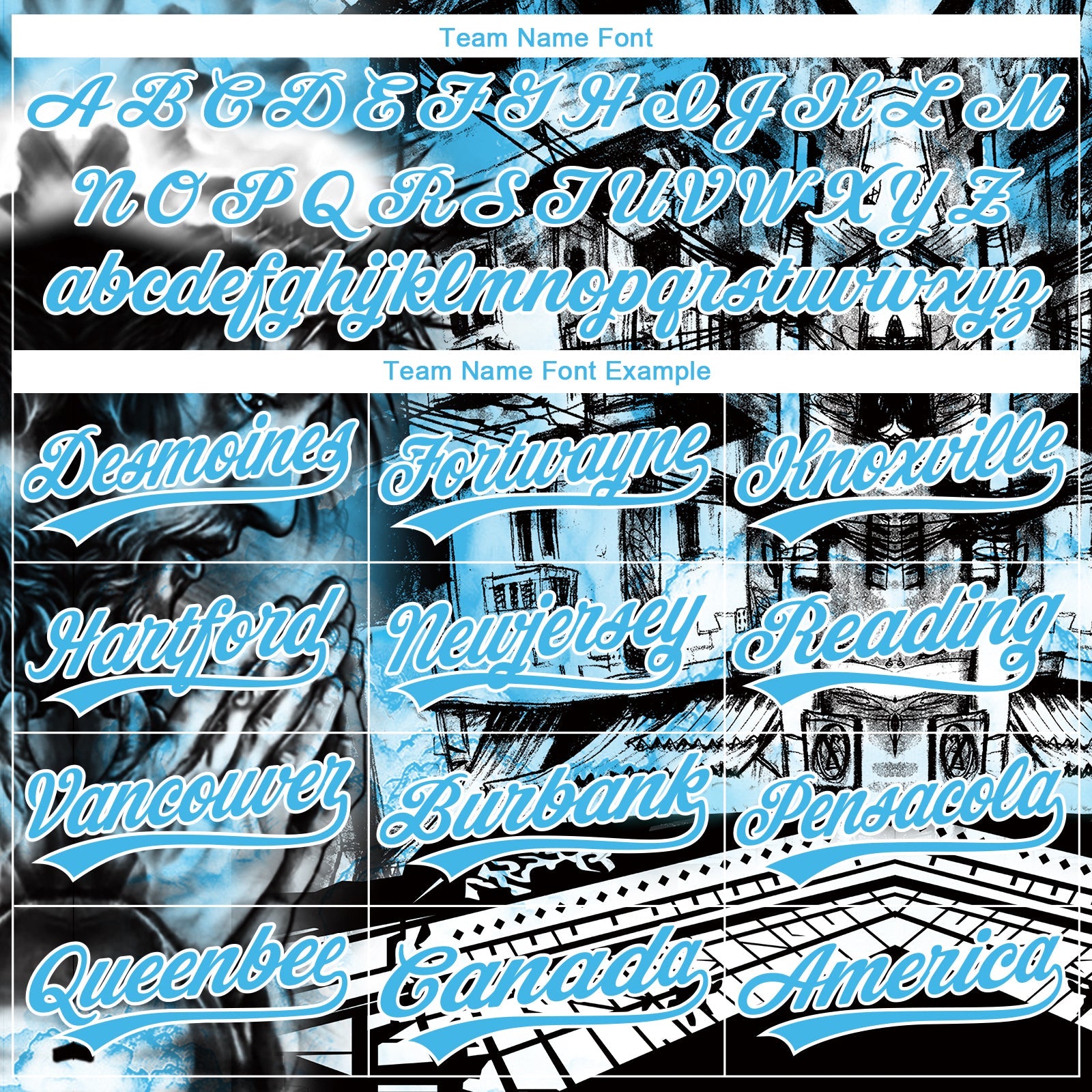 Custom Stitched Black Sky Blue-White Religion Praying Hands Pullover Sweatshirt Hoodie view 5