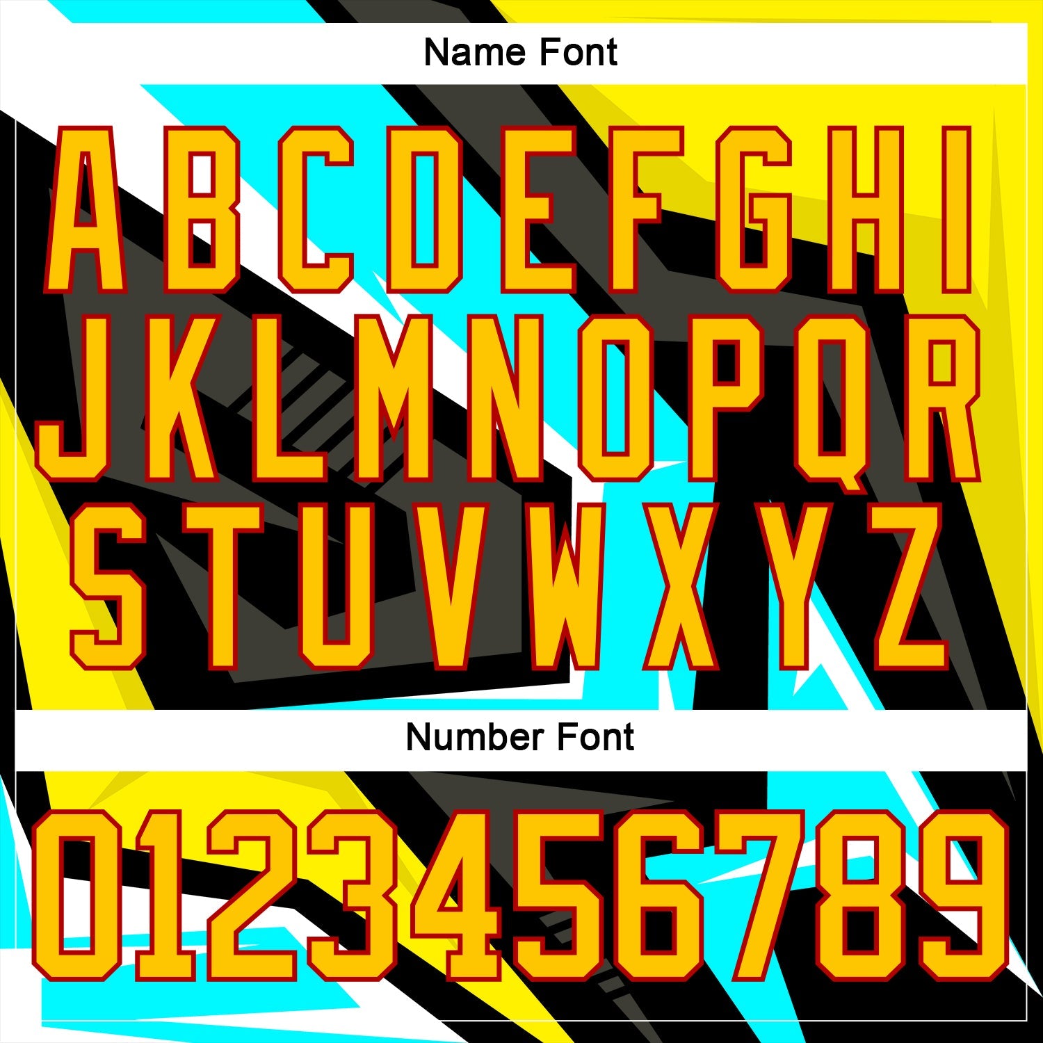 Custom Black Yellow Blue Royal Red-White Cyber Mecha E-sport Hockey Jersey view 7