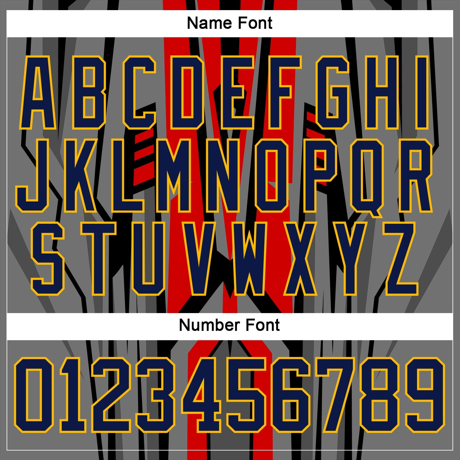 Custom Red Navy Black Gray Gold-White Cyber Mecha E-sport Hockey Jersey view 7