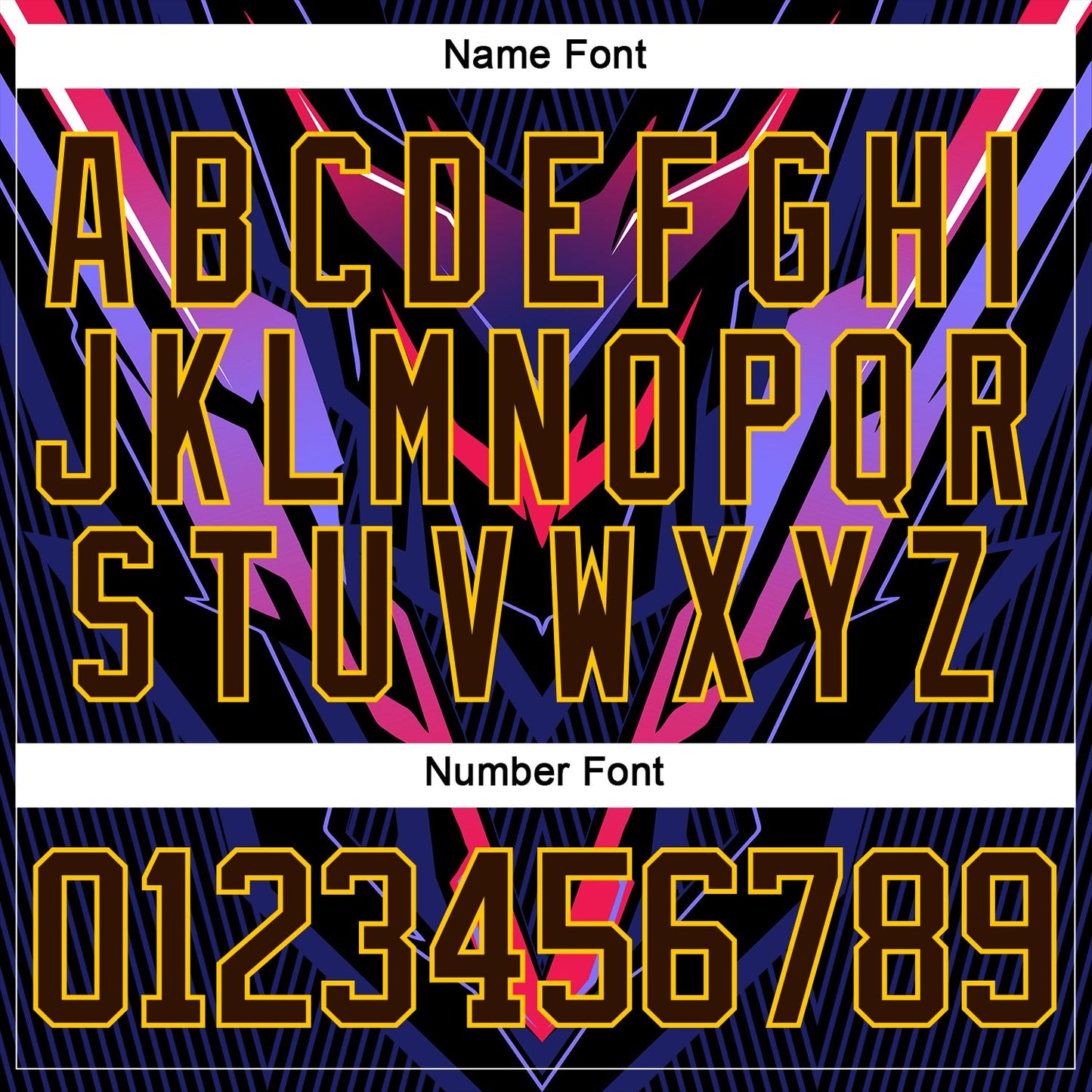 Custom Purple Brown Orange Black-Yellow Cyber Mecha E-sport Hockey Jersey view 7