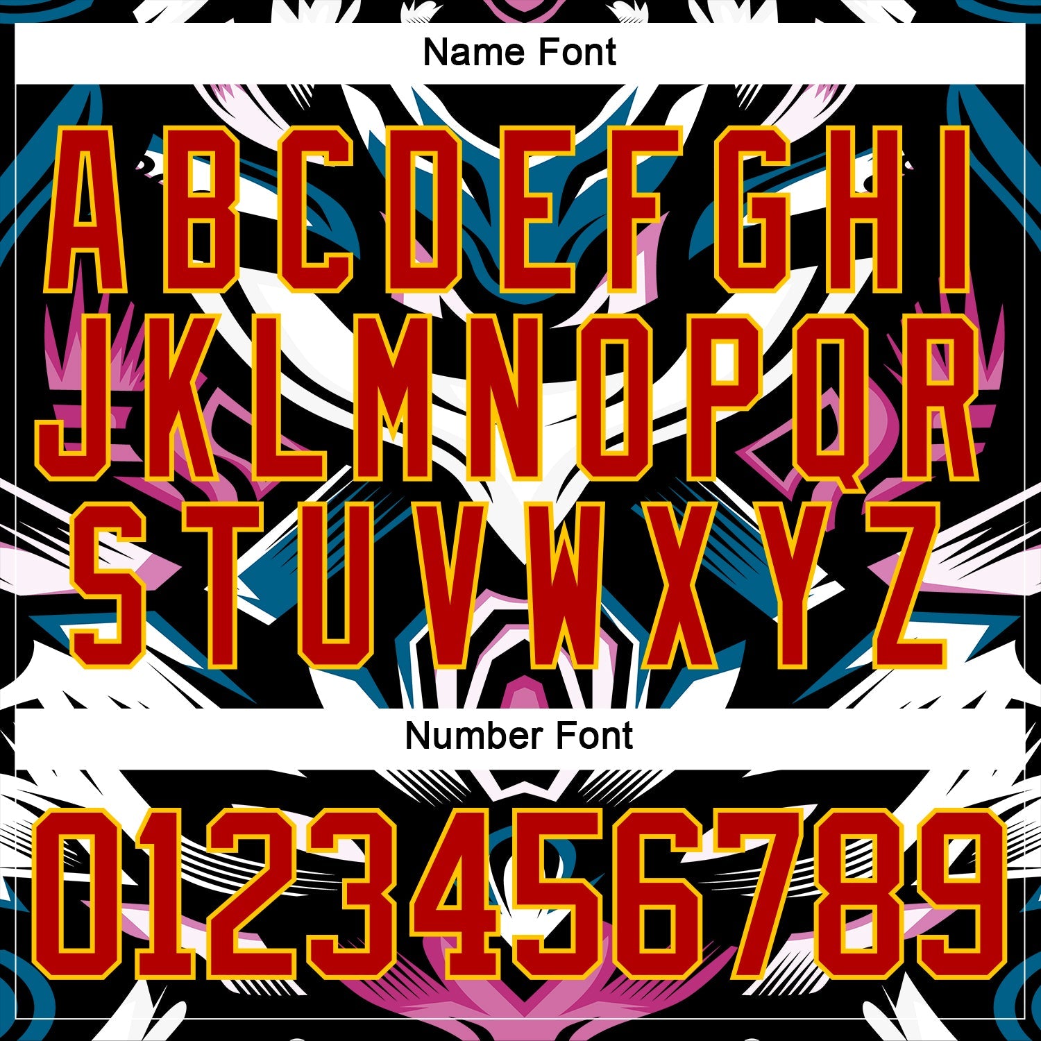 Custom Red Blue Black Purple Yellow-White Cyber Mecha E-sport Hockey Jersey view 7