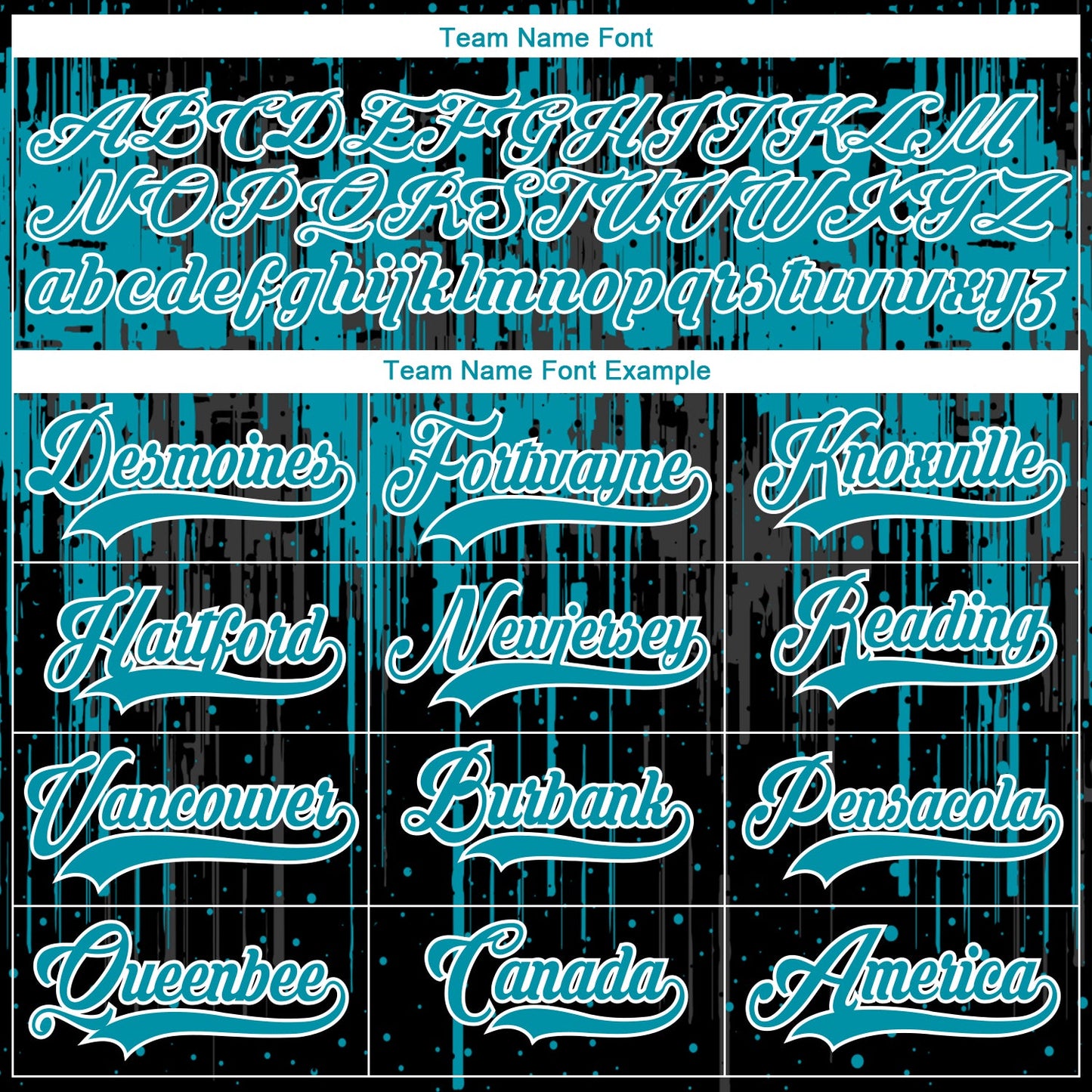 Custom Black Teal Steel Gray-White Dripping Splatter Pattern Hockey Lace Neck Jersey view 6
