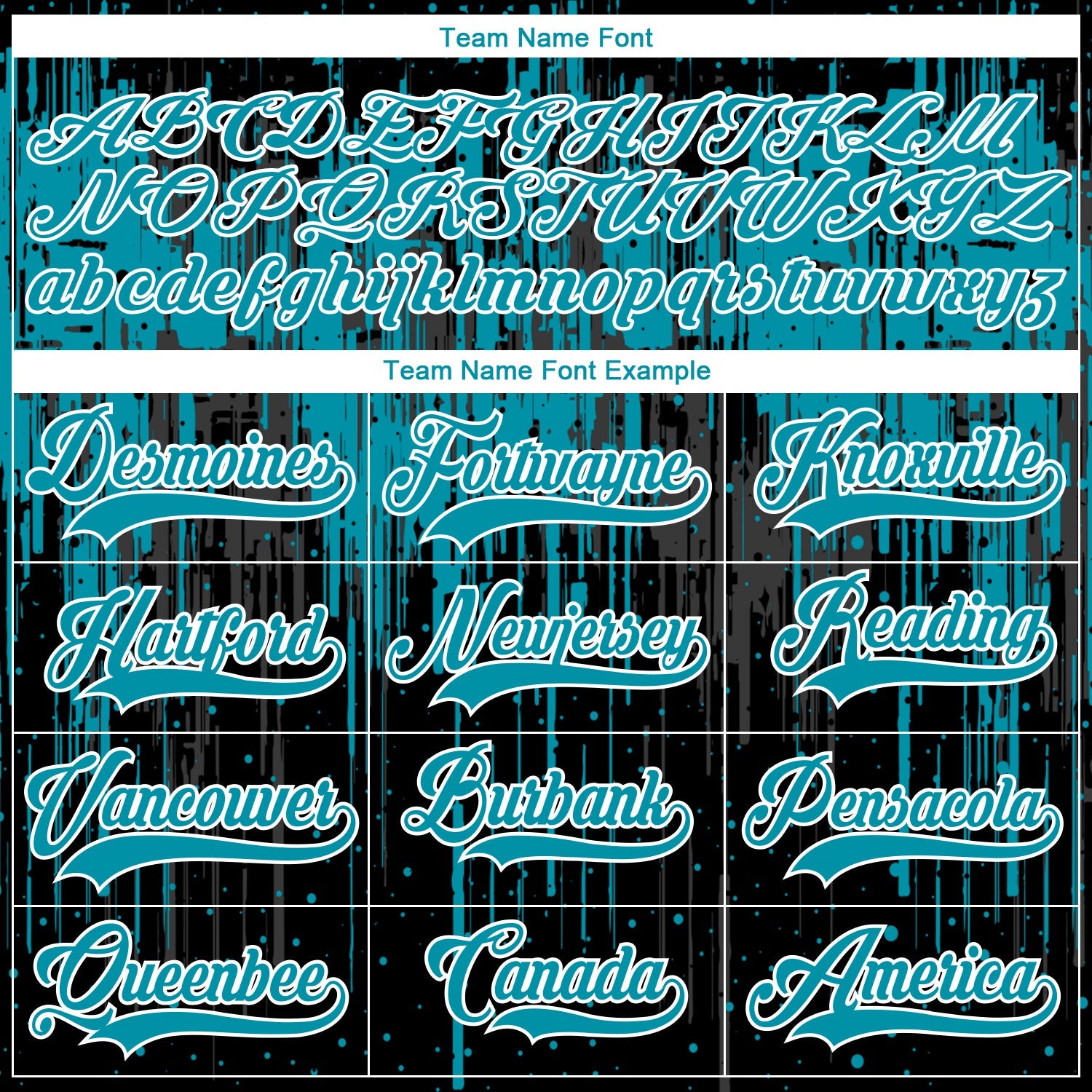 Custom Black Teal Steel Gray-White Dripping Splatter Pattern Hockey Lace Neck Jersey view 6