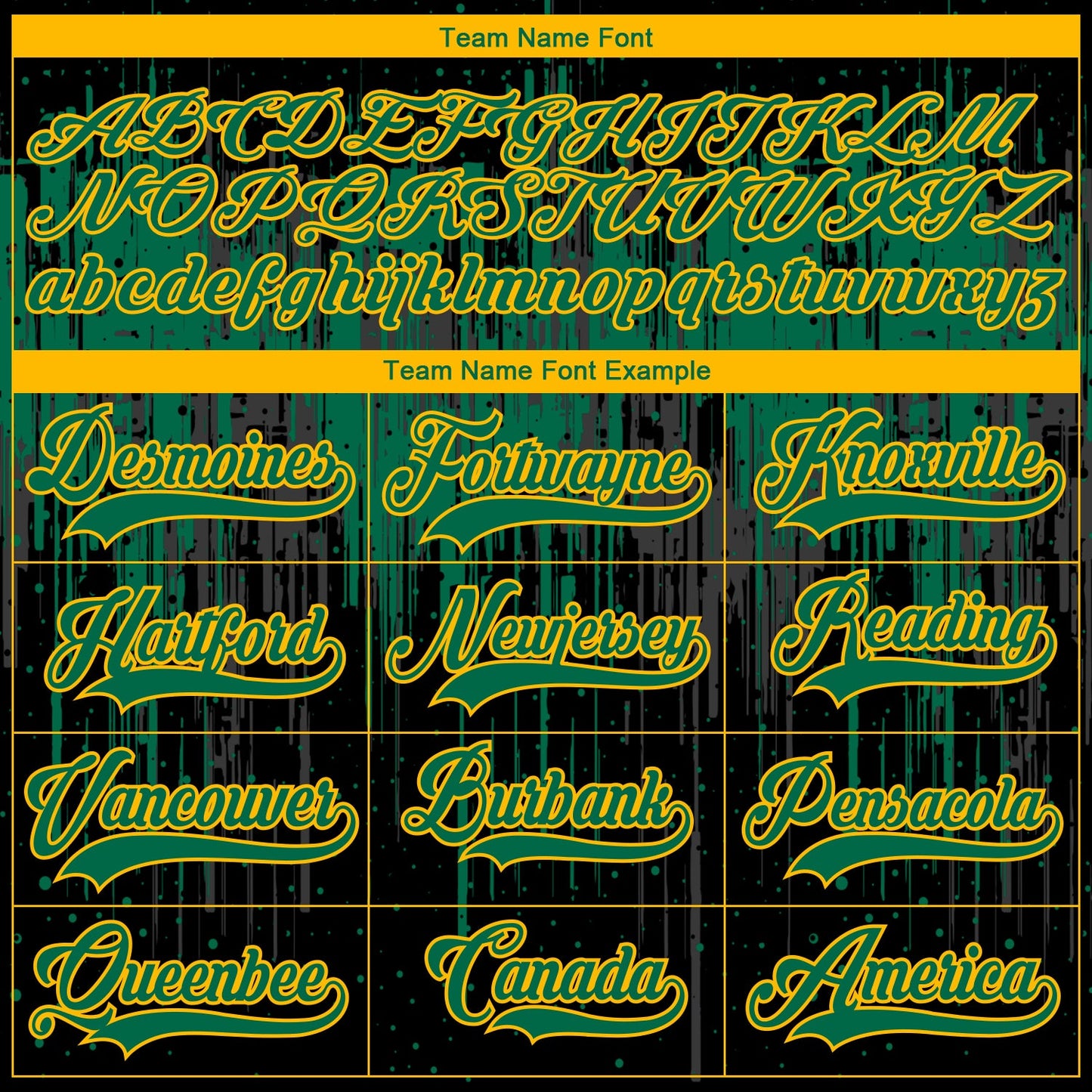 Custom Black Kelly Green Gold Steel Gray-White Dripping Splatter Pattern Hockey Lace Neck Jersey view 6