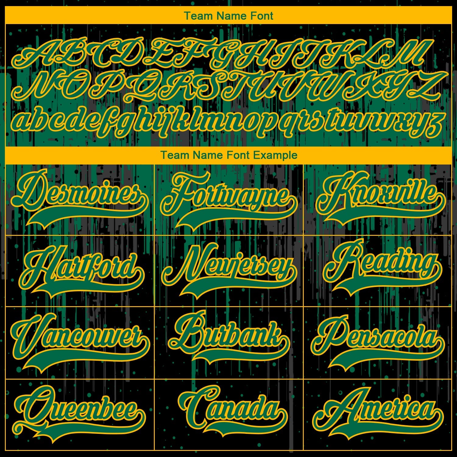 Custom Black Kelly Green Gold Steel Gray-White Dripping Splatter Pattern Hockey Lace Neck Jersey view 6