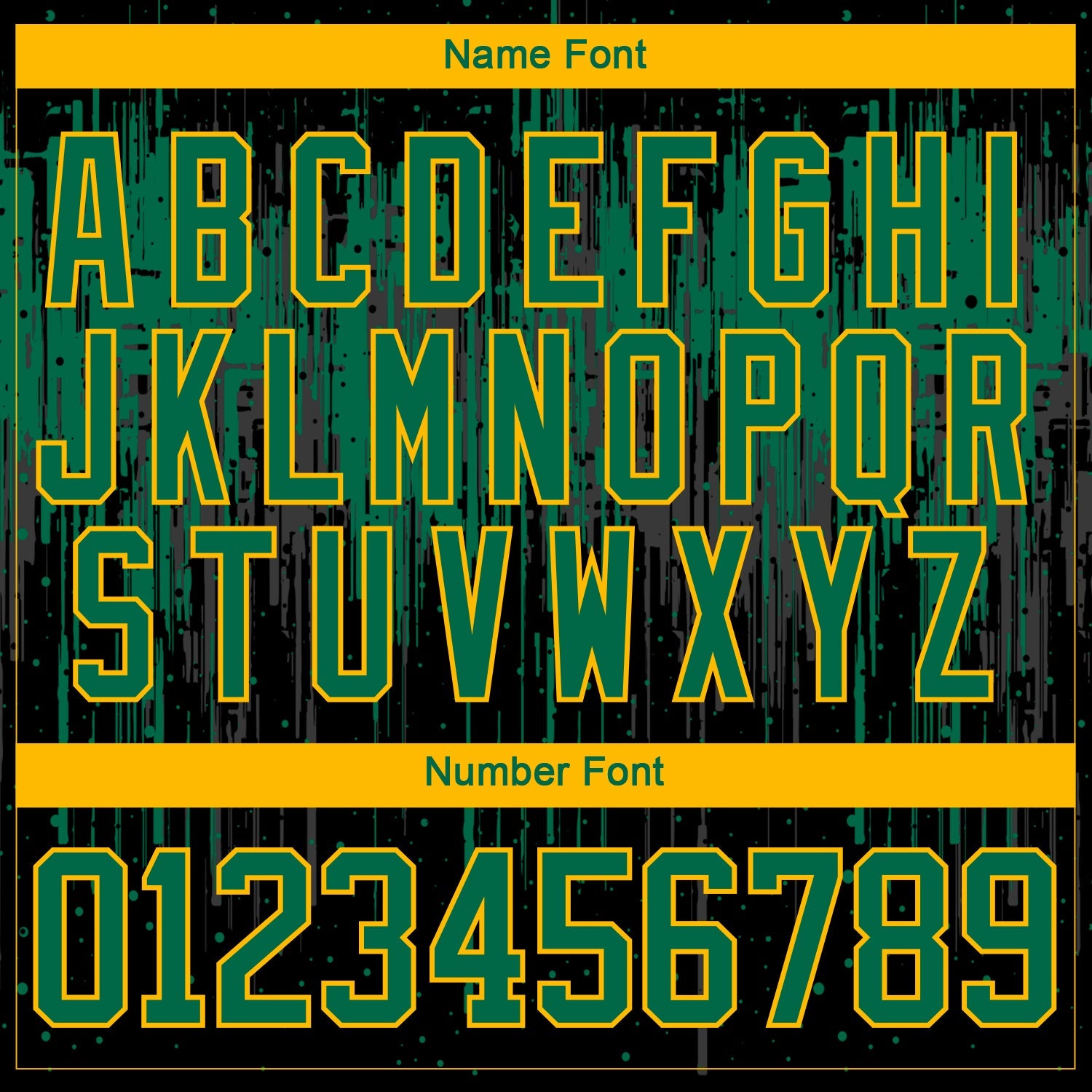Custom Black Kelly Green Gold Steel Gray-White Dripping Splatter Pattern Hockey Lace Neck Jersey view 7