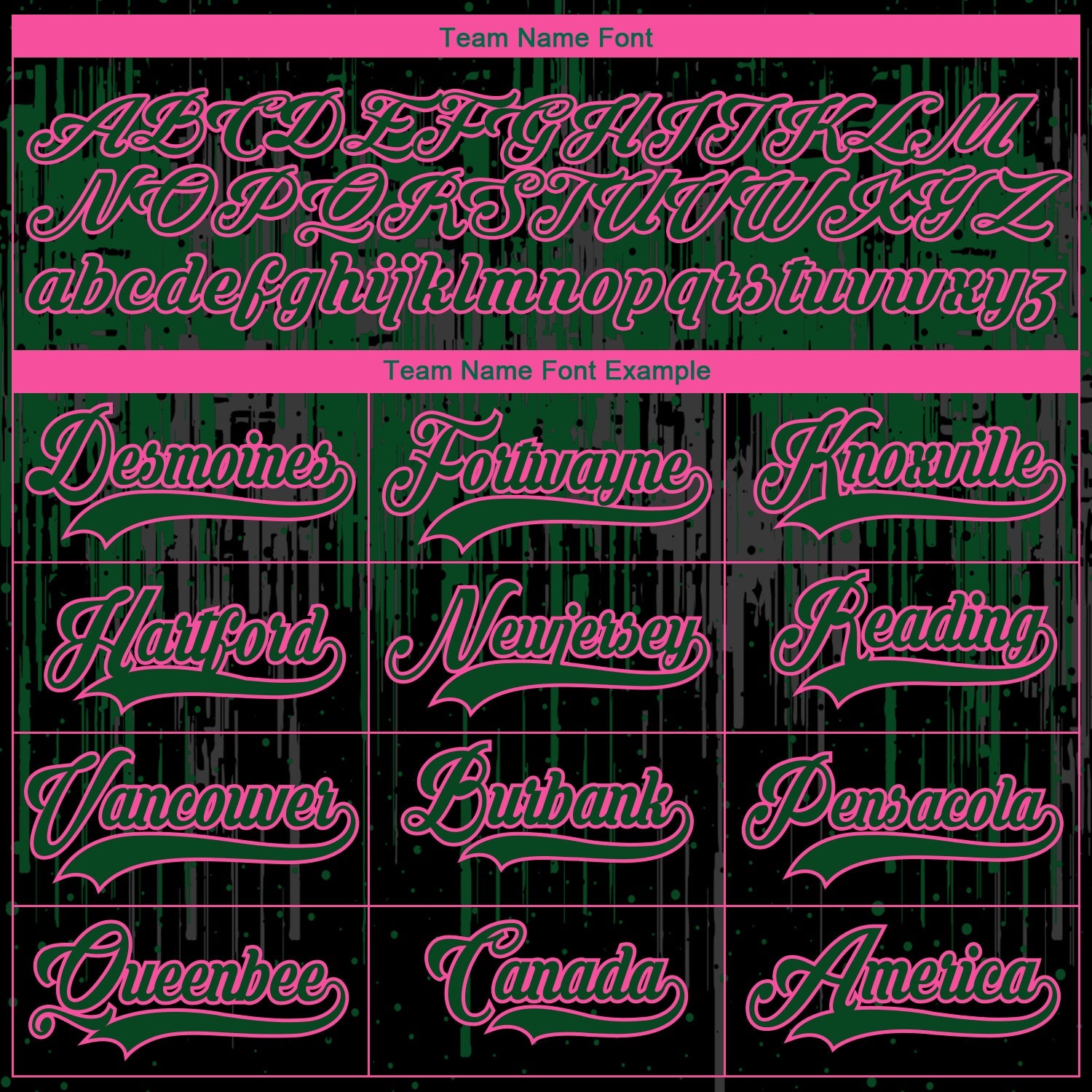 Custom Black Green Pink Steel Gray-White Dripping Splatter Pattern Hockey Lace Neck Jersey view 6