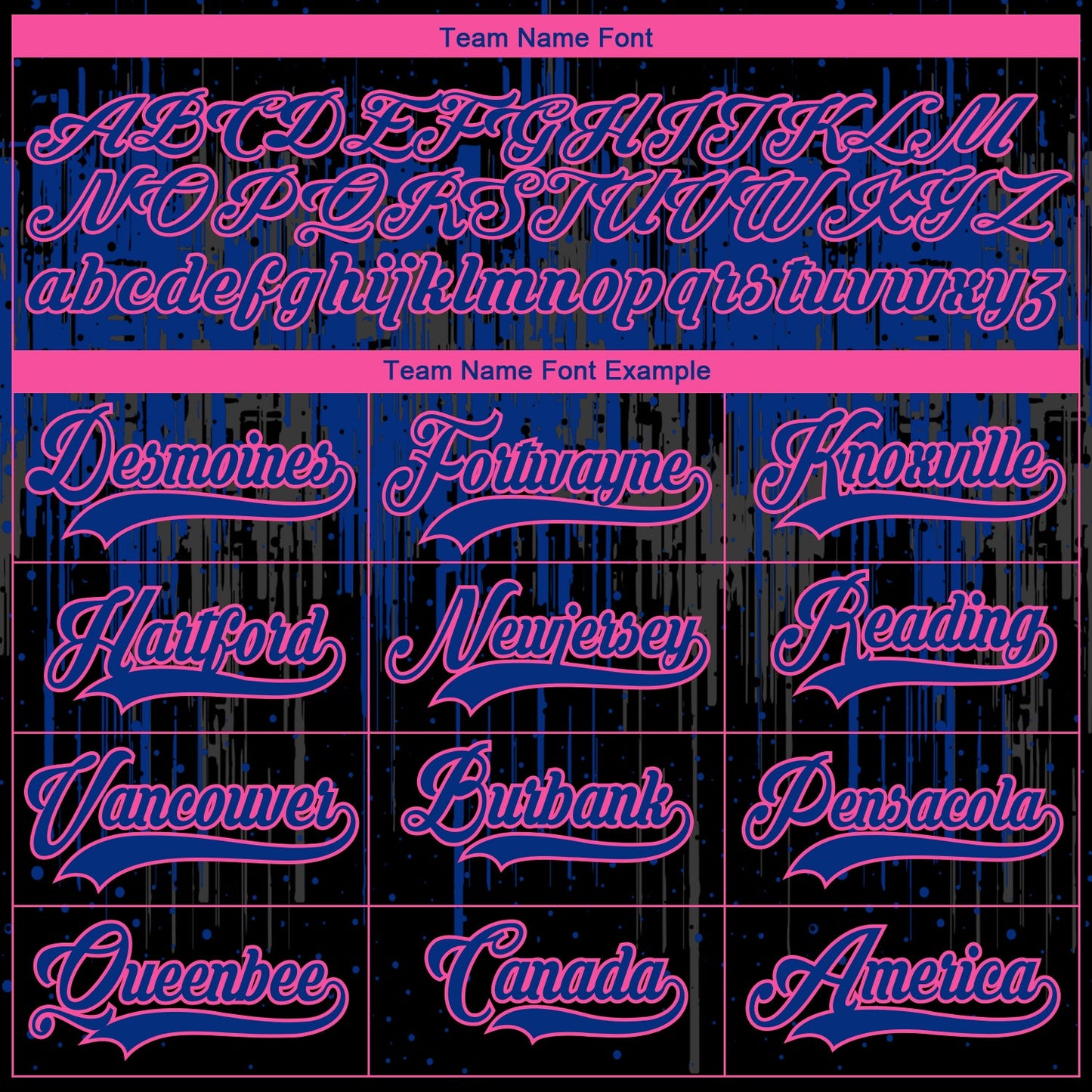 Custom Black Royal Pink Steel Gray-White Dripping Splatter Pattern Hockey Lace Neck Jersey view 6