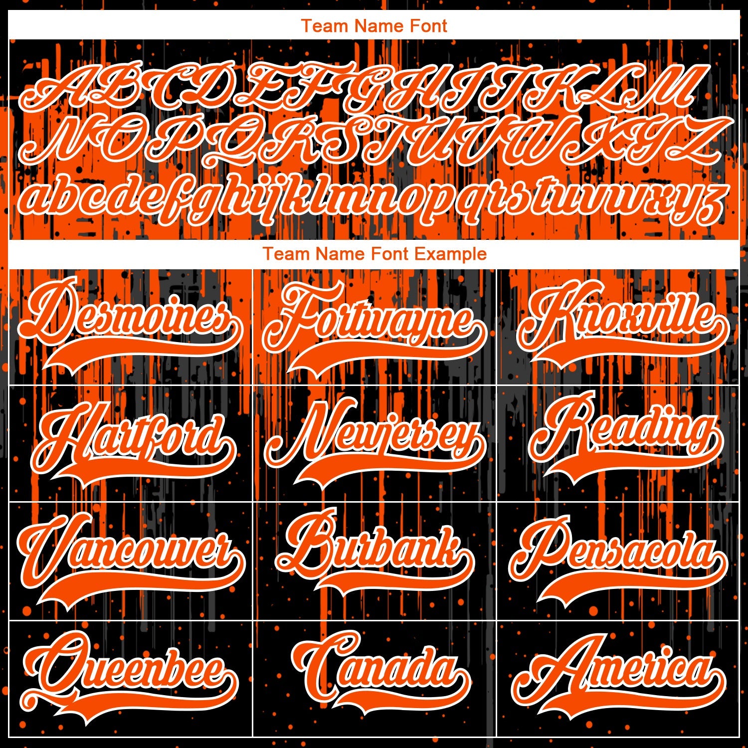 Custom Black Orange Steel Gray-White Dripping Splatter Pattern Hockey Lace Neck Jersey view 6