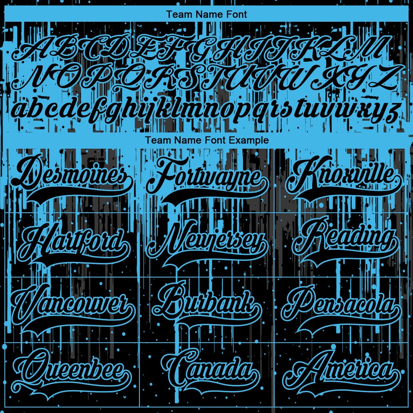 Custom Black Sky Blue Steel Gray-White Dripping Splatter Pattern Hockey Lace Neck Jersey view 6