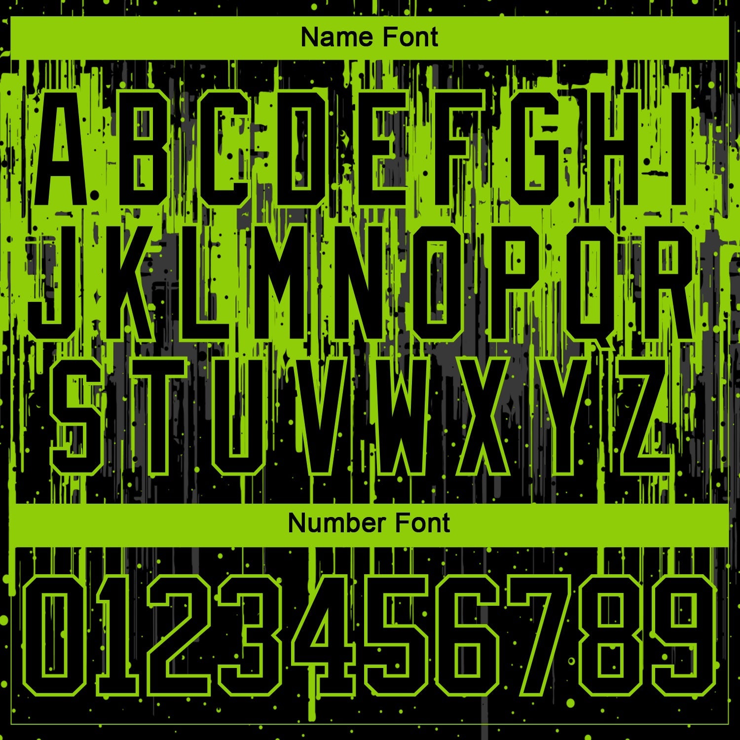 Custom Black Neon Green Steel Gray-White Dripping Splatter Pattern Hockey Lace Neck Jersey view 7