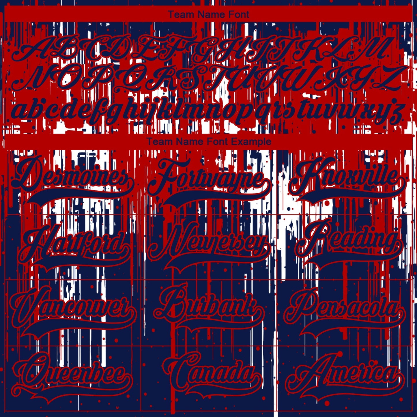 Custom Navy Red-White Dripping Splatter Pattern Hockey Lace Neck Jersey view 6