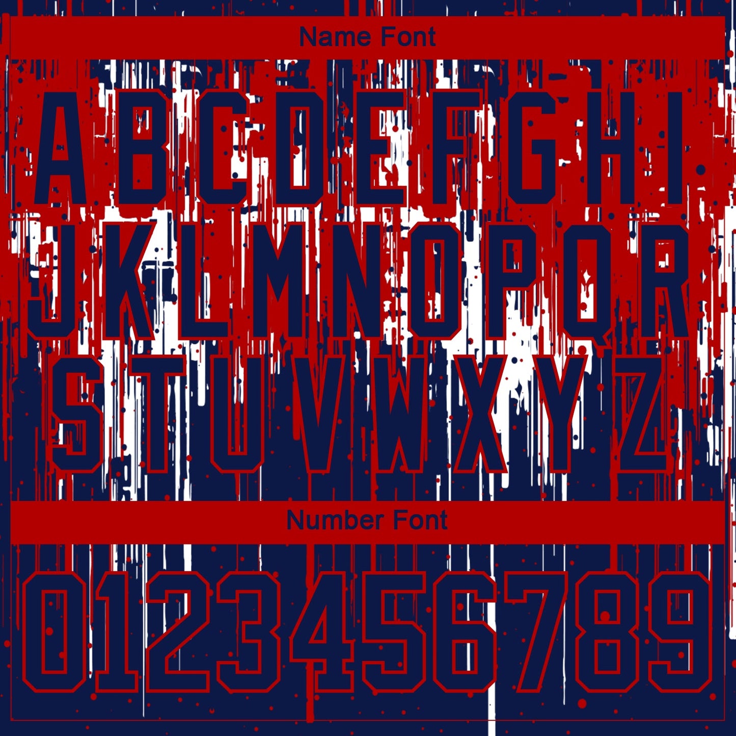 Custom Navy Red-White Dripping Splatter Pattern Hockey Lace Neck Jersey view 7