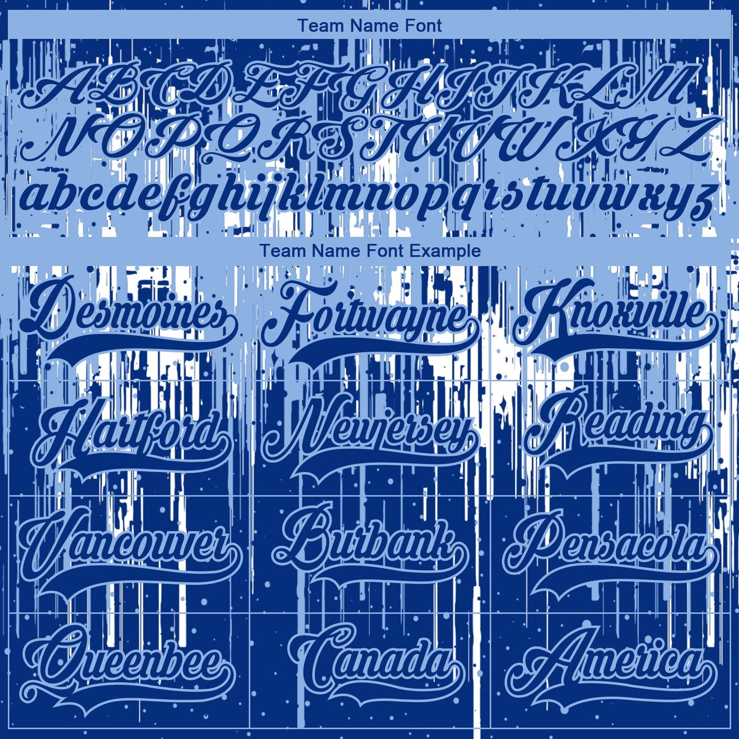 Custom Royal Light Blue-White Dripping Splatter Pattern Hockey Lace Neck Jersey view 6