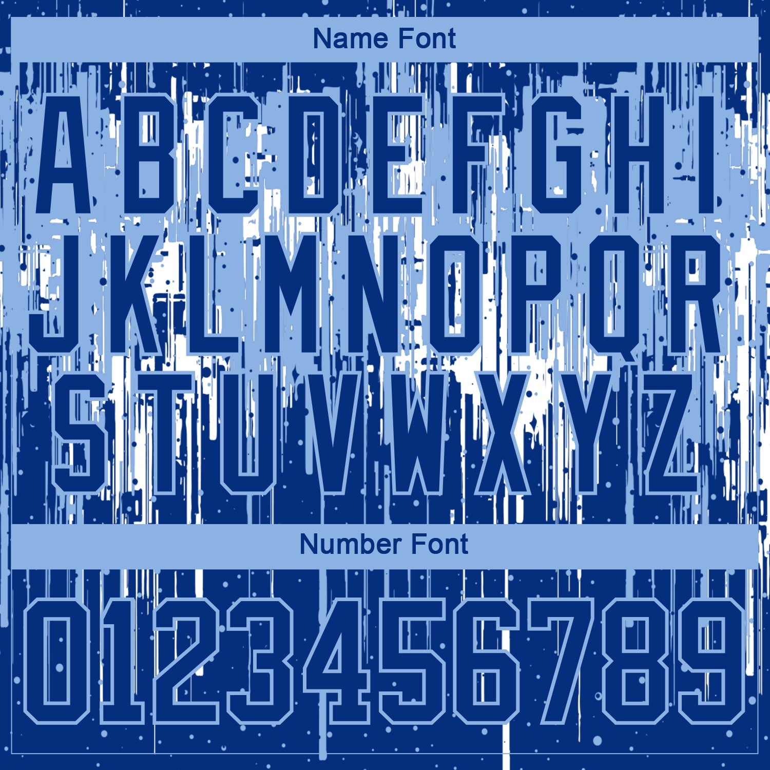 Custom Royal Light Blue-White Dripping Splatter Pattern Hockey Lace Neck Jersey view 7