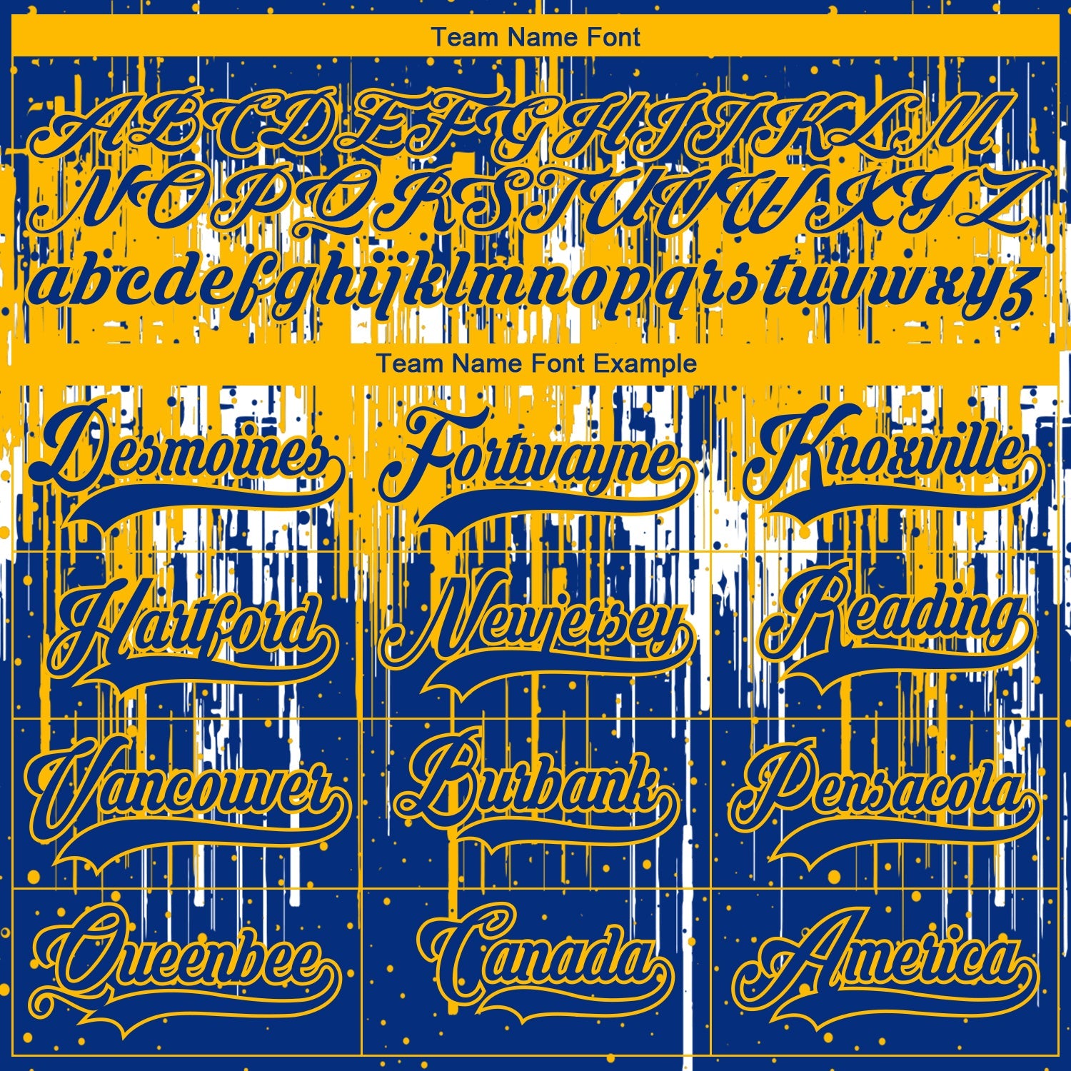 Custom Royal Gold-White Dripping Splatter Pattern Hockey Lace Neck Jersey view 6
