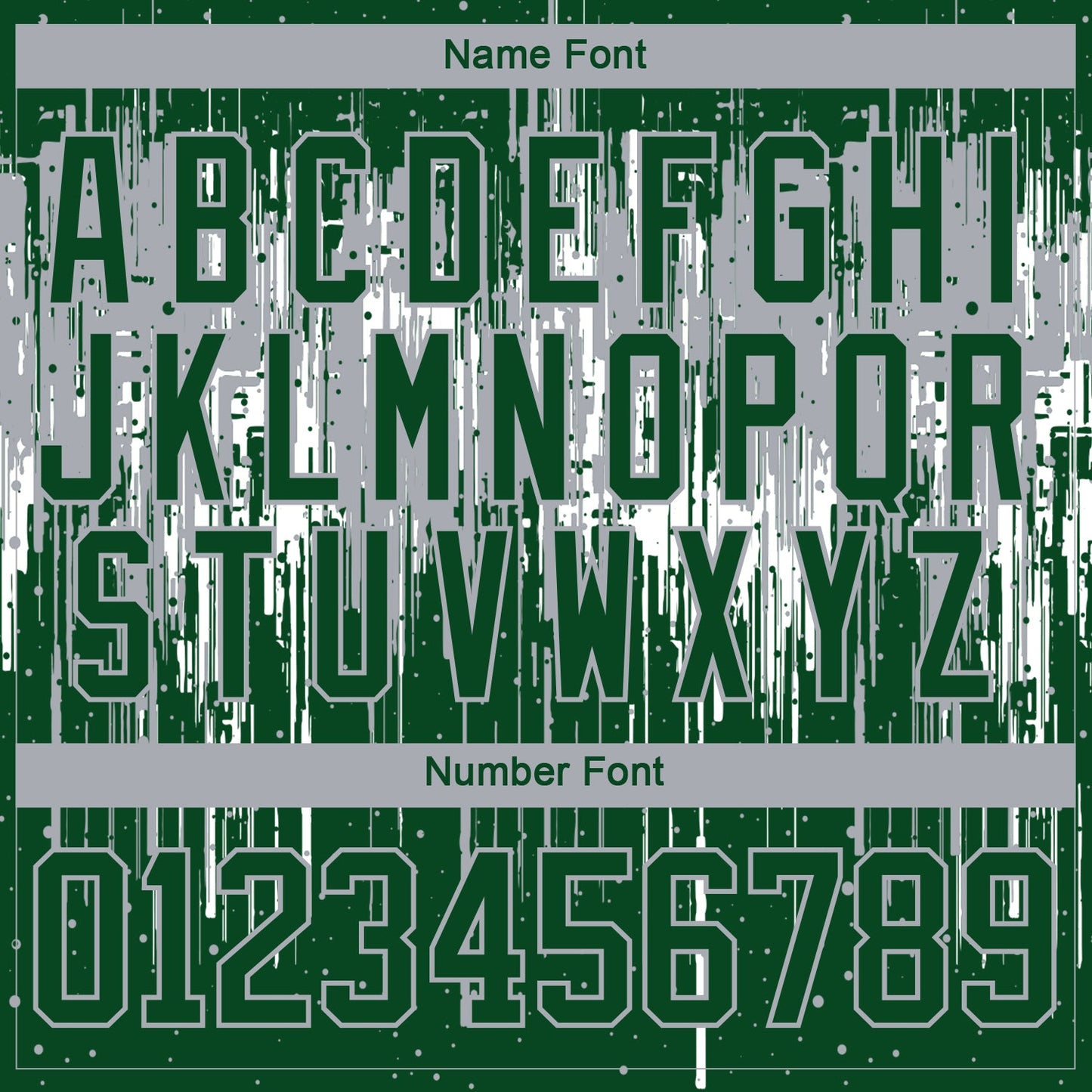 Custom Green Gray-White Dripping Splatter Pattern Hockey Lace Neck Jersey view 7