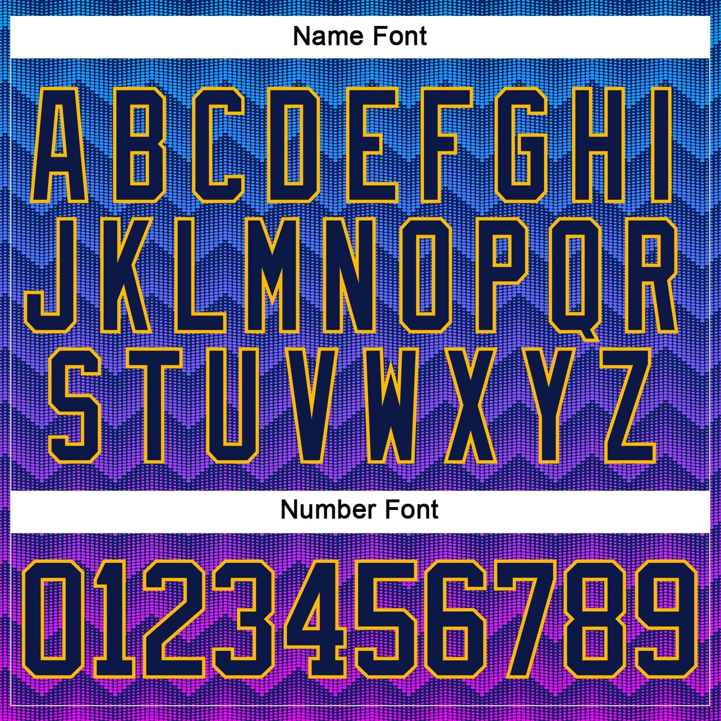Custom Blue Navy Purple-Gold Abstract Gradient Halftone Pattern Hockey Lace Neck Jersey view 7