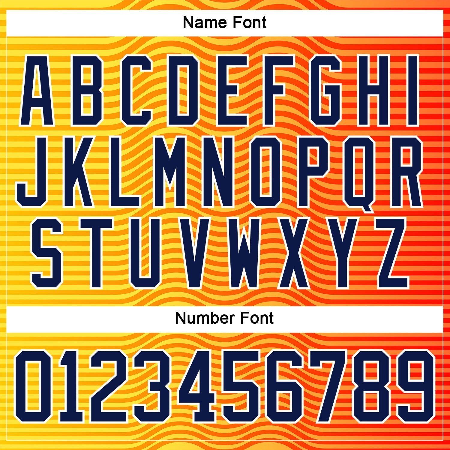 Custom Orange Navy Yellow-White Abstract Gradient Halftone Pattern Hockey Lace Neck Jersey view 7