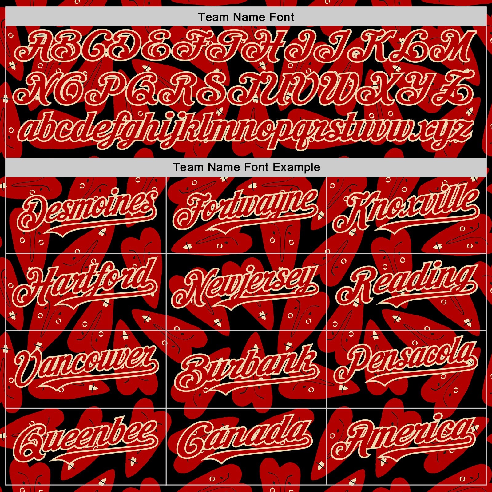 Custom Black Red-Cream Valentine's Day Love Heart Authentic Baseball Jersey view 4