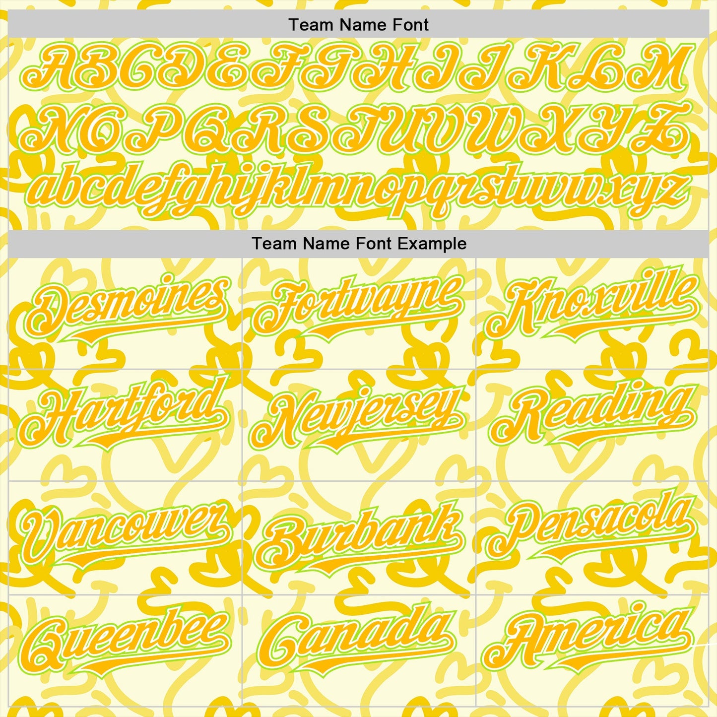 Custom Cream Gold Neon Green-White Valentine's Day Love Heart Authentic Baseball Jersey view 4