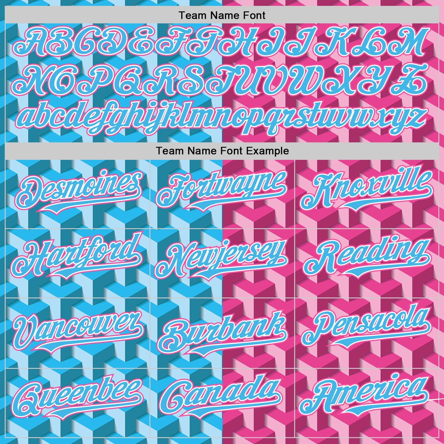Custom Sky Blue Pink-White Valentine's Day Gradient Love Heart Authentic Baseball Jersey view 4