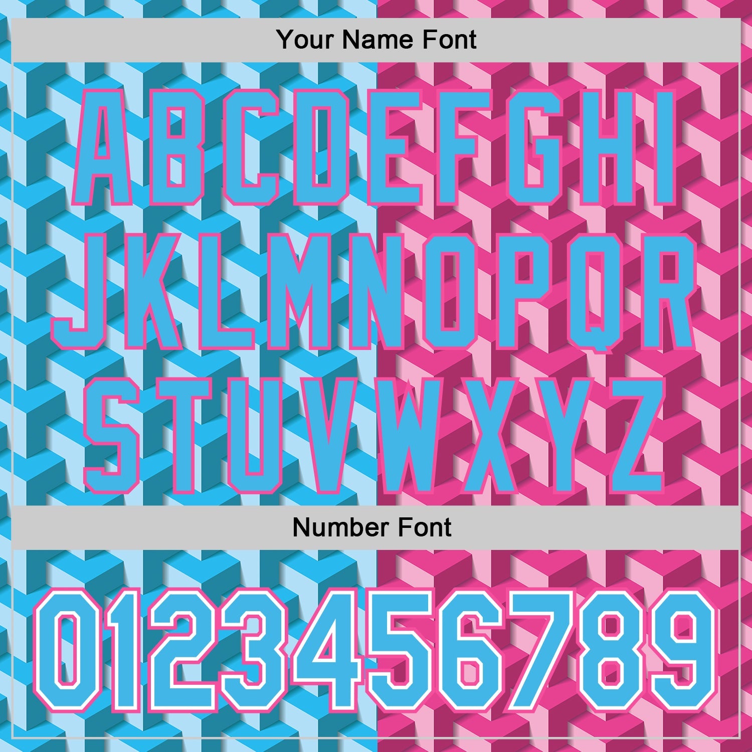 Custom Sky Blue Pink-White Valentine's Day Gradient Love Heart Authentic Baseball Jersey view 5