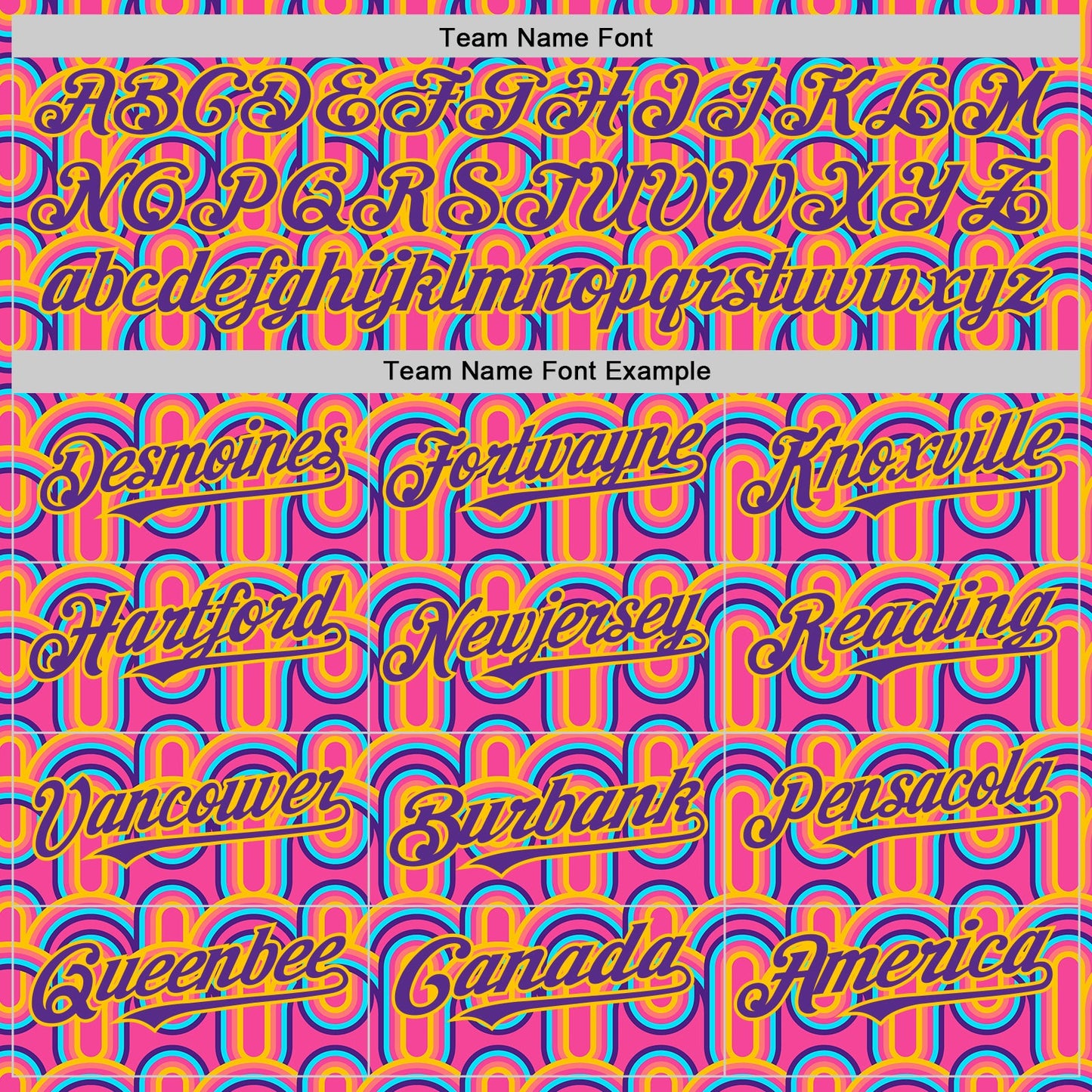 Custom Pink Purple-Yellow Valentine's Day Line Authentic Baseball Jersey view 4