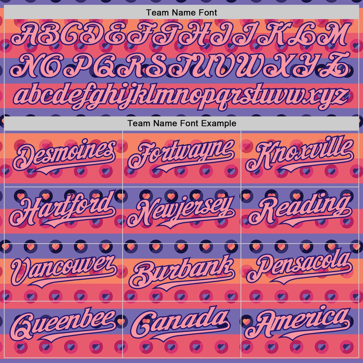 Custom Orange Medium Pink-Dark Purple Valentine's Day Love Heart Authentic Baseball Jersey view 4
