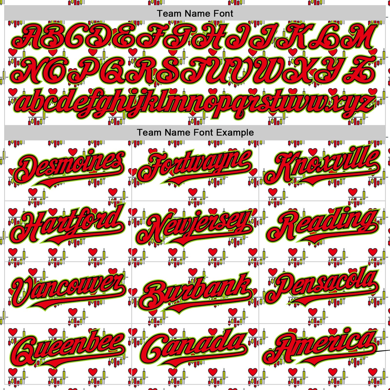 Custom White Fire Red Black-Neon Green Valentine's Day Love Heart Authentic Baseball Jersey view 4