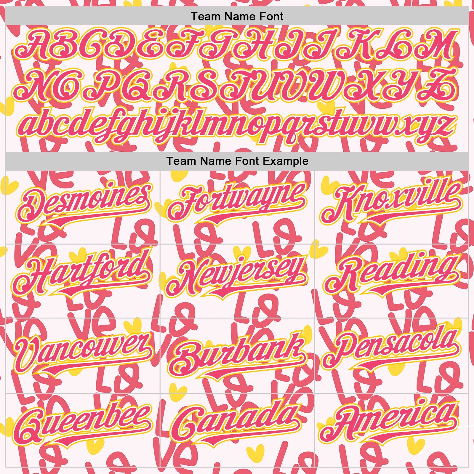 Custom Light Pink Neon Pink Yellow-White Valentine's Day Love Heart Authentic Baseball Jersey view 4