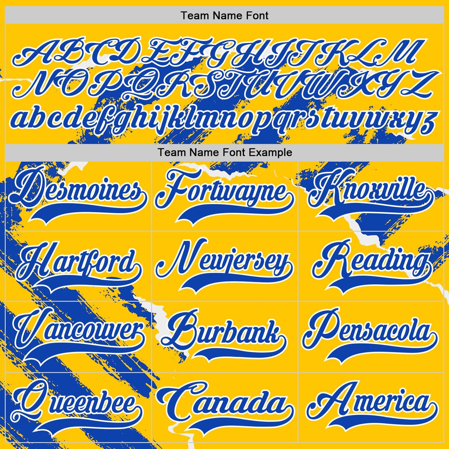 Custom Yellow Thunder Blue-White Abstract Splatter Paint Torn Paper Style Hockey Lace Neck Jersey view 6