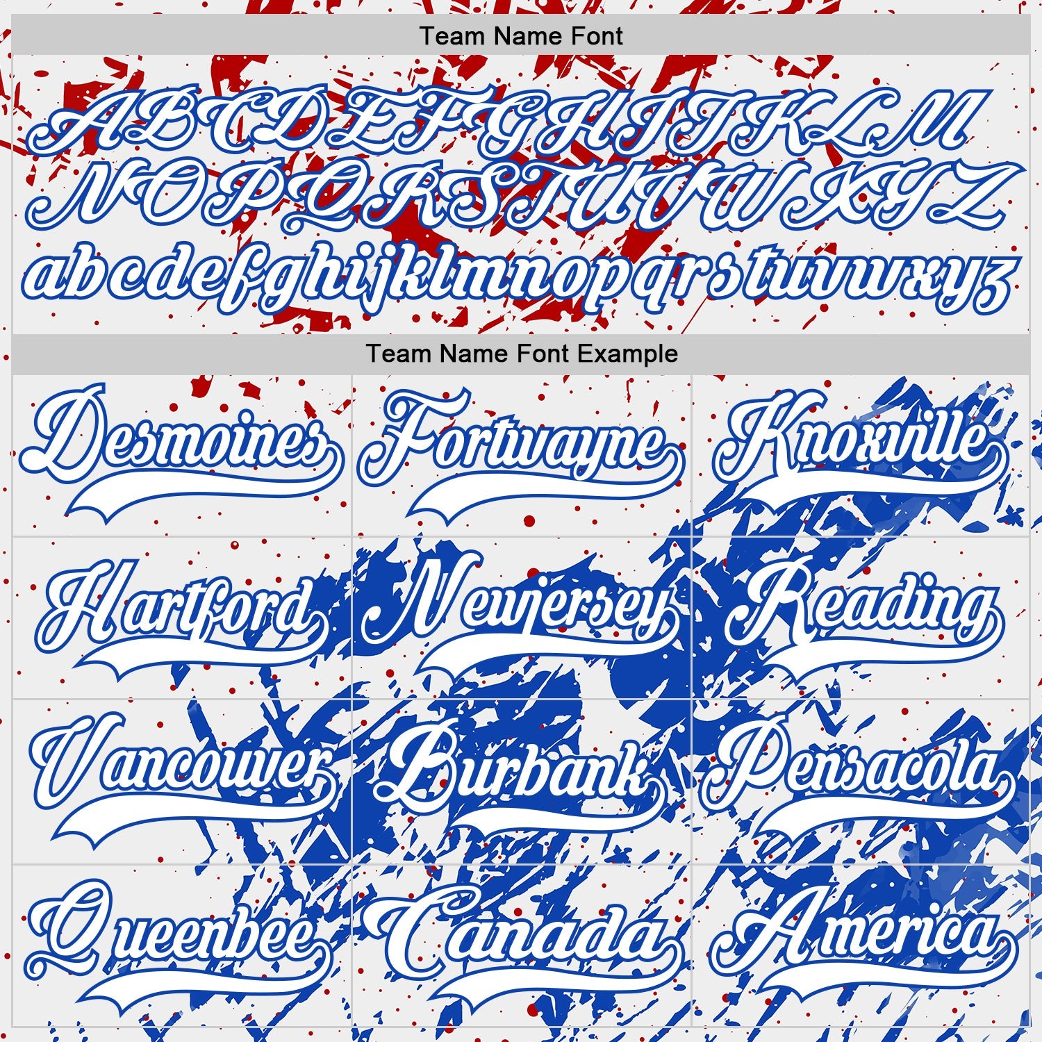 Custom White Thunder Blue-Red Abstract Splatter Paint Hockey Lace Neck Jersey view 6