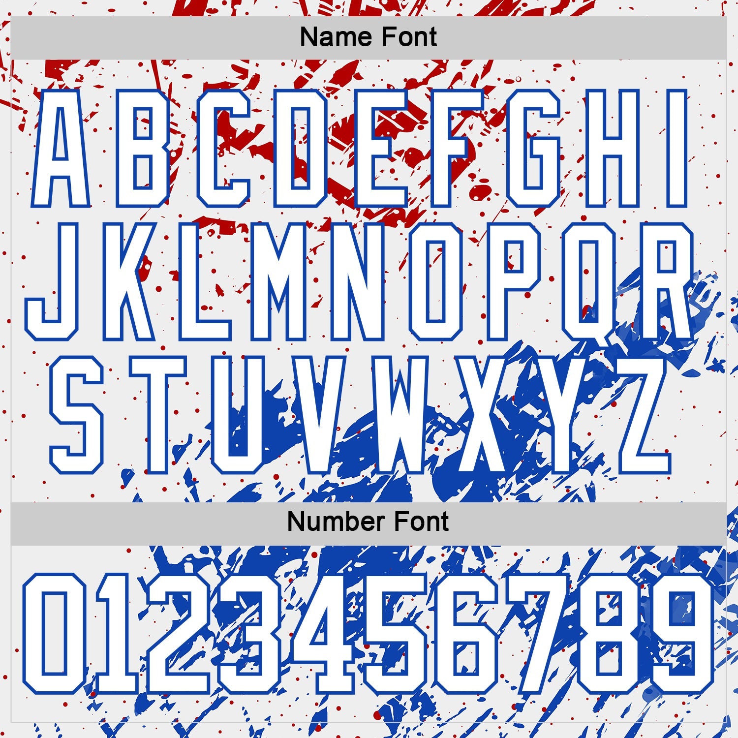 Custom White Thunder Blue-Red Abstract Splatter Paint Hockey Lace Neck Jersey view 7